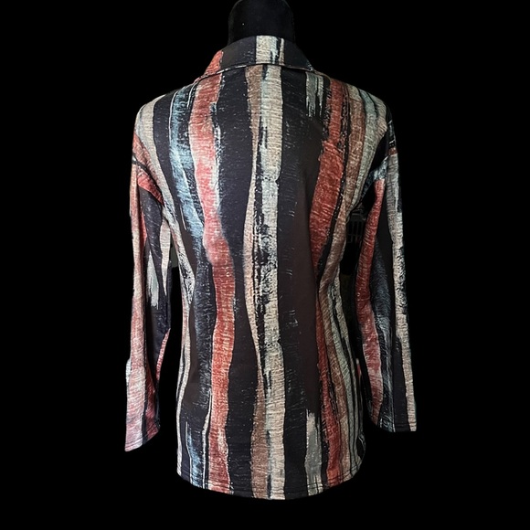 TIE DYE WOMAN SWEATSHIRT V NECK ZIP UP - Picture 2 of 8